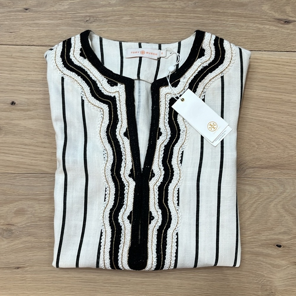 NWT Tory Burch Linen Tunic Top - Picture 14 of 14